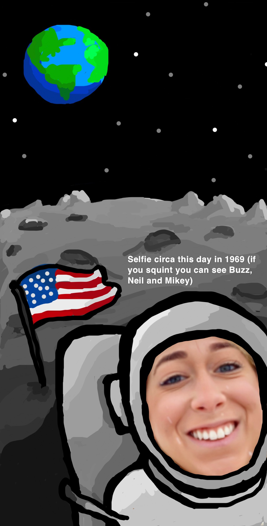 Emma celebrates 50th anniversary of Apollo 11