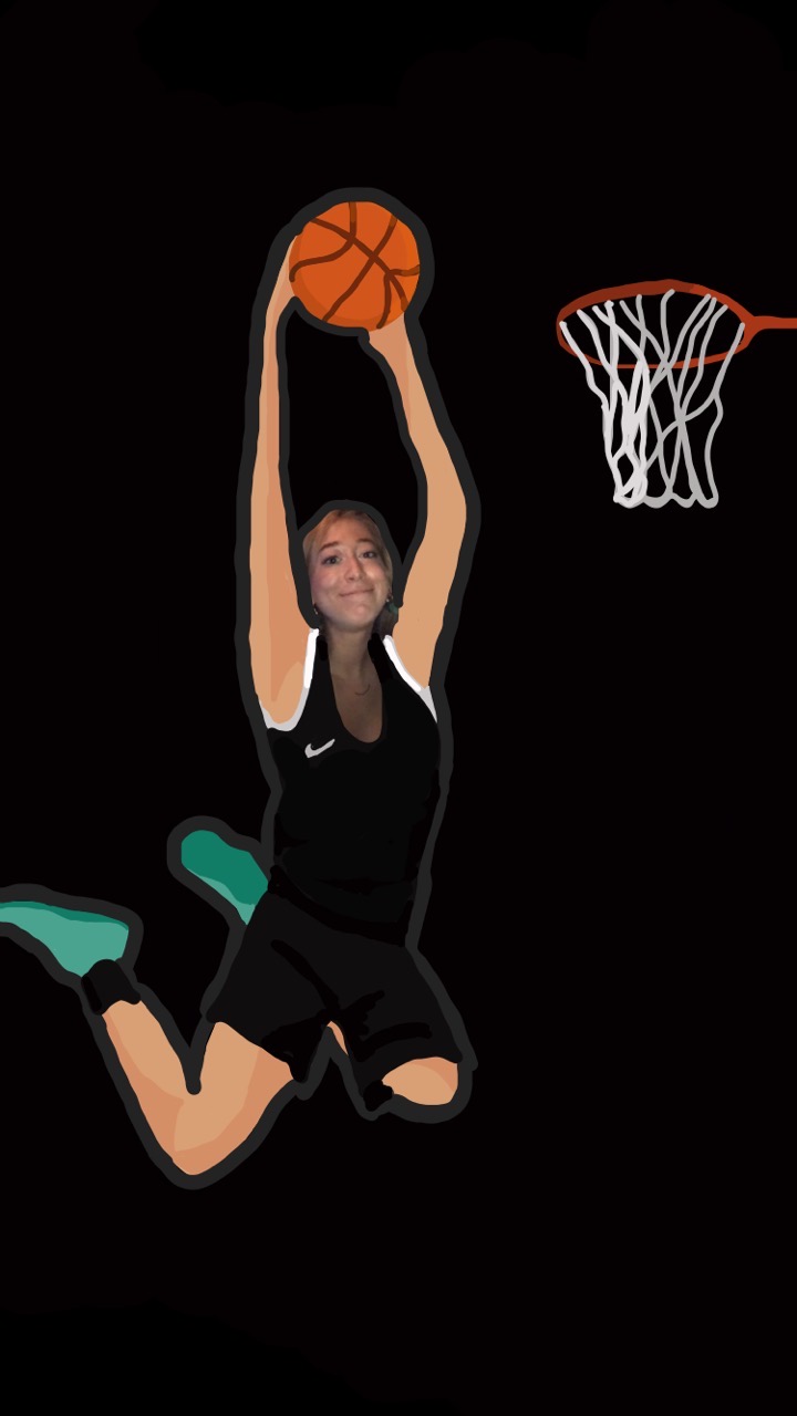 Emma playing basketball